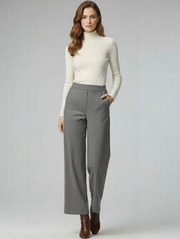AAREIN - Women Grey Suede Trousers