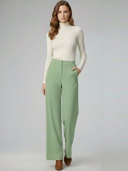 AAREIN - Women Green Suede Trousers