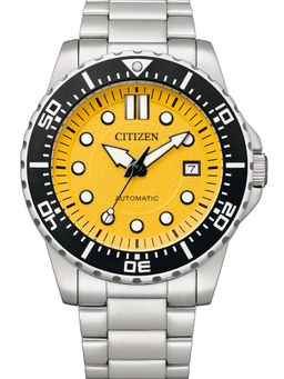 Citizen - Men Mechanical Hands 4.3 Cm Yellow Dial Analog Watch-NJ0170-83Z (L)