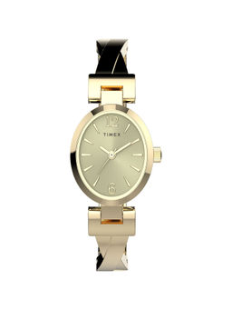 Timex - Women Main Street 2.1 Cm Gold Dial Analog Watch-TW2U12000 (M)