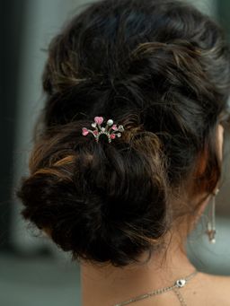 Shaya by CaratLane - 925 Silver Shaya by CaratLane Pink For The Love of Pushing Boundaries Heart Juda Pin in Oxidized