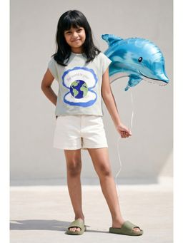 Tales & Stories - Girls Grey Embroidered Top