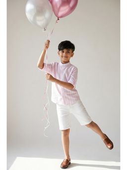 Tales & Stories - Boys Pink Striped Cotton Shirt