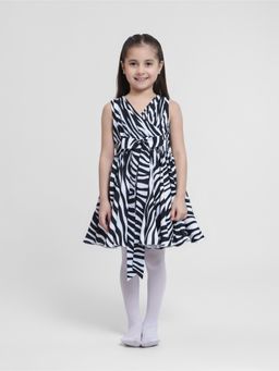 THE PONY & PEONY CO. - Black ZEBRA PRINT SLEEVELESS DRESS