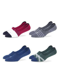 Supersox - Men Multi-Color Low Cut No Show Loafer Breathable Socks