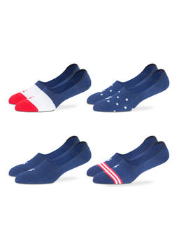 Supersox - Men Multi-Color Low Cut No Show Loafer Breathable Socks