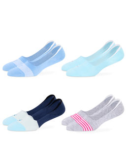 Supersox - Men Multi-Color Low Cut No Show Loafer Breathable Socks