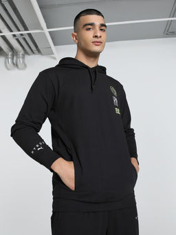 Puma - Black Printed Regular Fit Hoodie