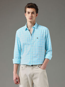 Arrow Sports - Green Checks Slim Fit Shirt