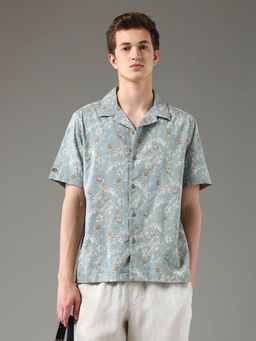 Arrow Sports - Grey Floral Regular Fit Shirt