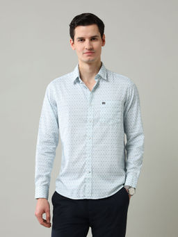 Arrow Sports - Blue Printed Slim Fit Shirt