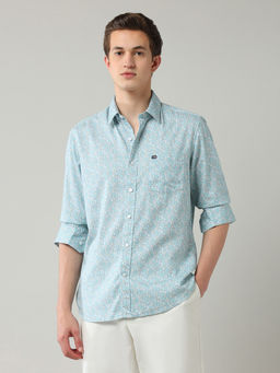 Arrow Sports - Grey Floral Slim Fit Shirt