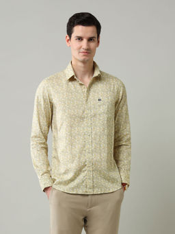 Arrow Sports - Yellow Floral Slim Fit Shirt