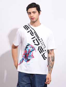 Being Human - White Printed Regular Fit T-Shirt