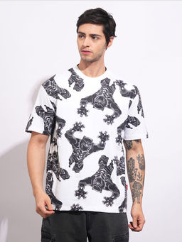 Being Human - White Printed Regular Fit T-Shirt