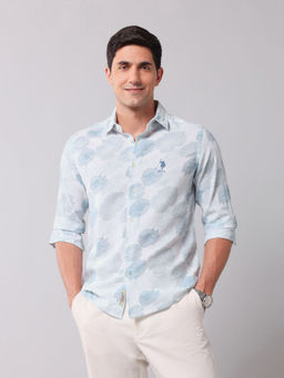 U.S. Polo Assn. Denim Co. - Blue Floral Regular Fit Shirt