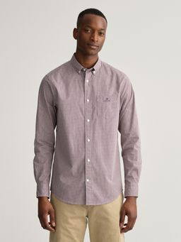 GANT - Men Red Checked Regular Fit Shirt