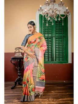 Maayavi - Multi-Colour Chitrika Saree with Unstitched Blouse