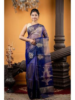 Maayavi - Blue Neelanjana Saree with Unstitched Blouse