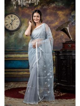 Maayavi - Grey Jyotsna Saree with Unstitched Blouse