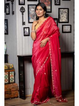 Maayavi - Red Lal Ishq Saree with Unstitched Blouse