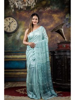 Maayavi - Blue Trishna Saree with Unstitched Blouse