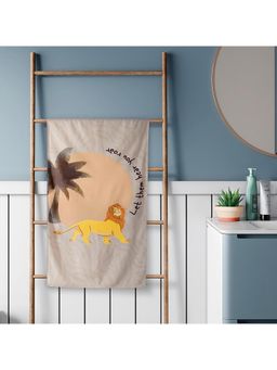 SPACES - Disney Mufasa 380 GSM 100% Cotton Character Printed Bath Towel (XL) - Multi-Color