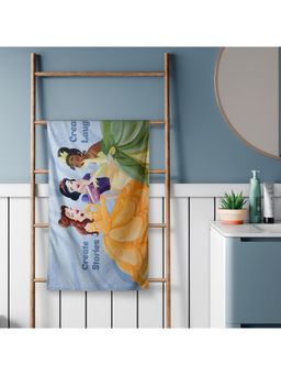 SPACES - Disney Princess 380 GSM 100% Cotton Character Printed Bath Towel (XL) - Light Blue