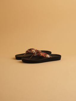 ERIDANI - Womens Avery Tan Braided Flats