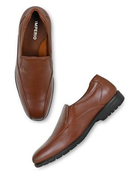 Imperio - Brown Men Classic Leather Slip On Loafers