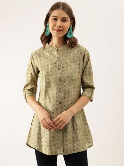 Divena - Green Printed Top