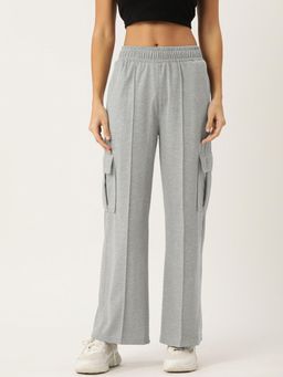 Femea - Women Thigh Relaxed Fit Street Wear Straight Trackpant