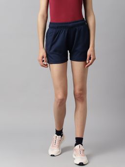 Alcis - Women Navy Blue Anti Static Soft Touch Slim Fit Training Shorts