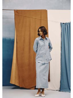 quietBold - Lumen Studded Denim Skirt