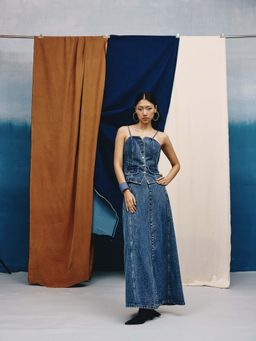 quietBold - Meridian Blue Maxi Skirt