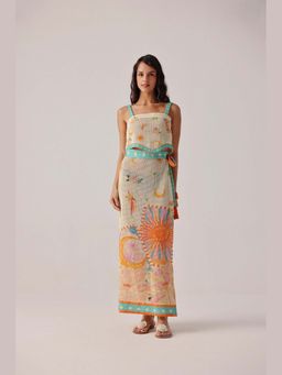 NOIB - Beige Printed Azure Magda Skirt
