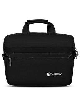 Harissons - Black Solid Messenger Bag and Detachable Strap (Set of 2)