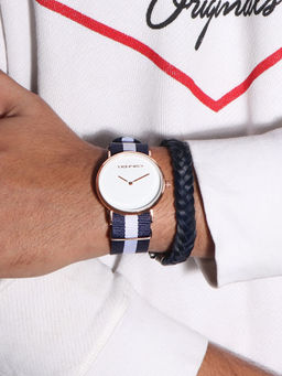 Joker and Witch - Joker & Witch Adrian Blue & White Nato Watch With Bracelet Stack (Set of 2)