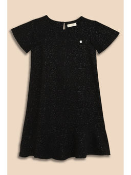 Allen Solly - Girls Black Cotton Round Neck Dress