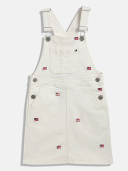 Tommy Hilfiger - Girls Off White Cotton Dress