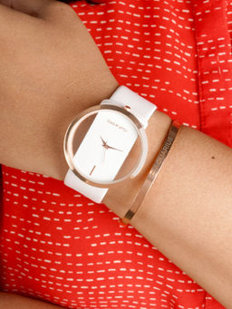 Joker and Witch - Joker & Witch Futuristic White Aquarius Watch Bracelet Stack For Women (Set 0f 2)