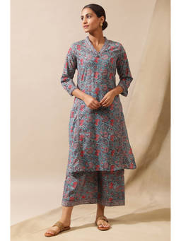 Folksong - Blue Floral Kurta