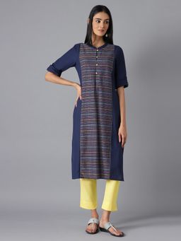 Aurelia - Navy Blue Casual Kurta