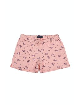 Allen Solly Junior - Girls Pink Printed Shorts