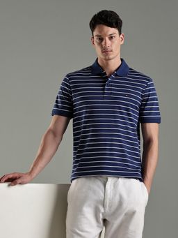 Tommy Hilfiger - Men Blue Cotton Regular Fit Polo T-Shirt