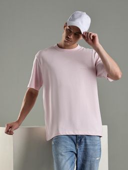 Tommy Hilfiger - Men Pink Cotton Relaxed Fit T-Shirt