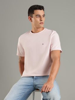Tommy Hilfiger - Men Pink Cotton Regular Fit T-Shirt