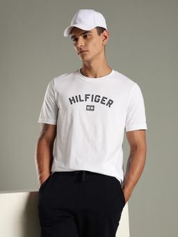 Tommy Hilfiger - Men White Cotton Regular Fit T-Shirt