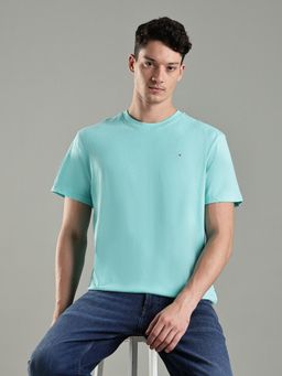 Tommy Hilfiger - Men Green Cotton Slim Fit T-Shirt