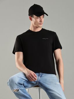 Tommy Hilfiger - Men Black Cotton Slim Fit T-Shirt
